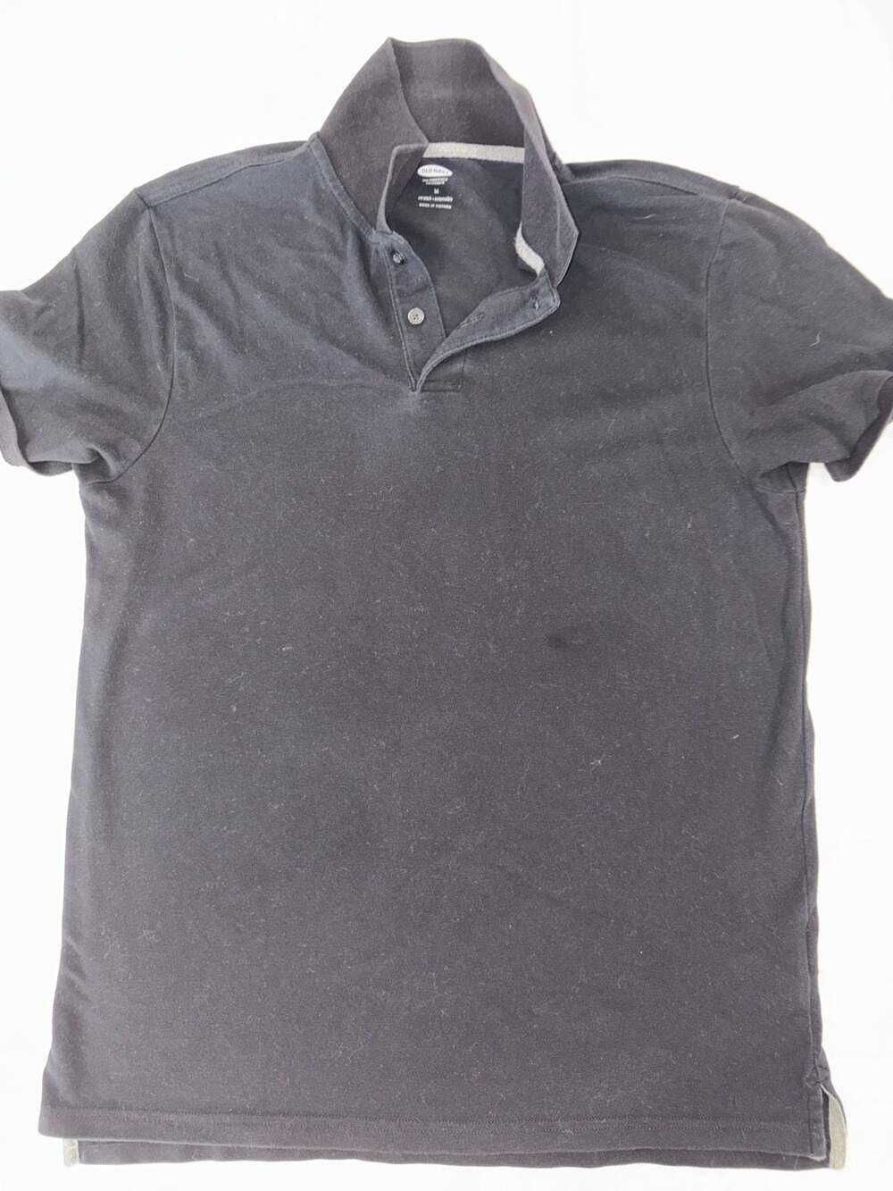 Old Navy Men’s Medium Black Performance Polo Shirt Stretch Short Sleeve